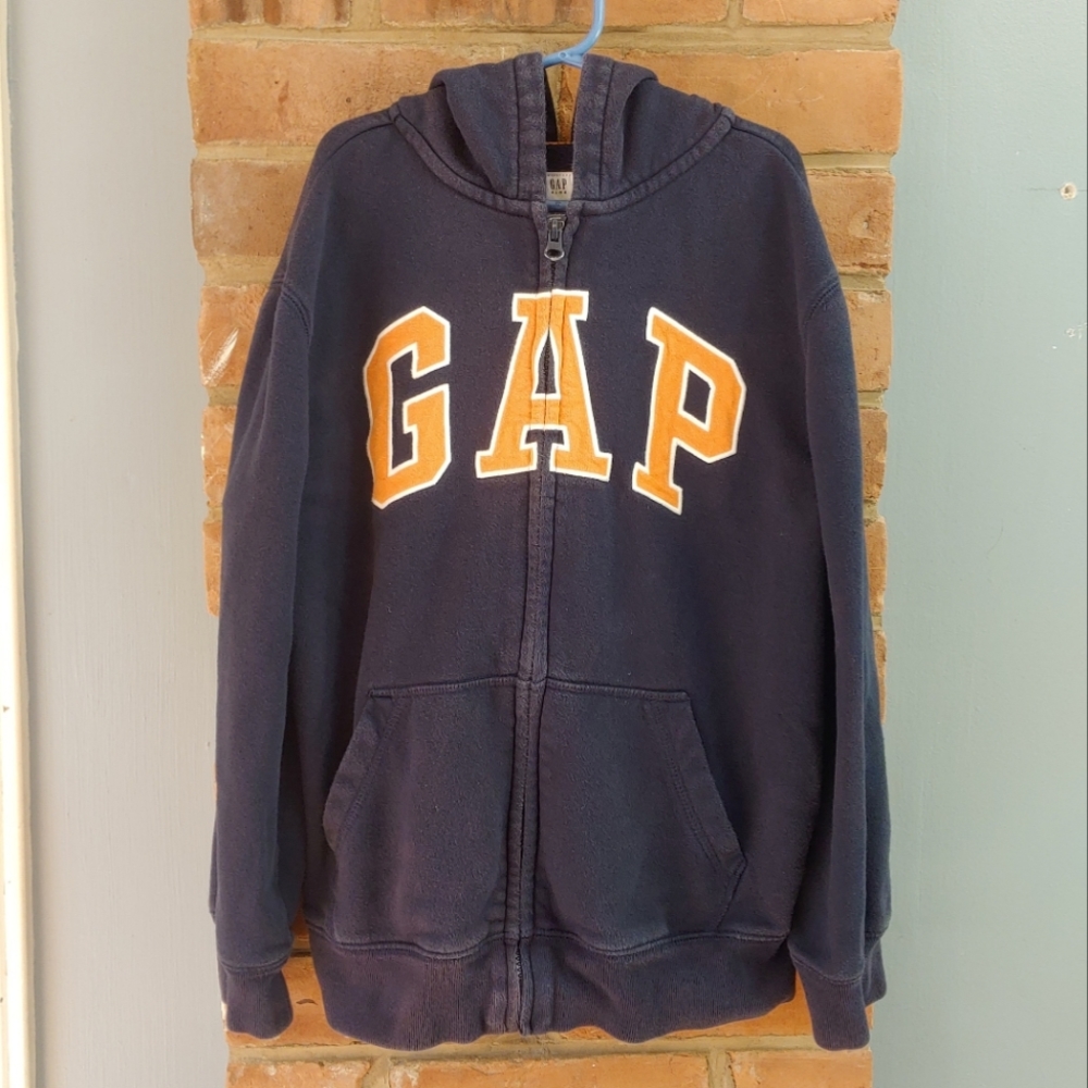 (2 for $20) Gap blue zip up hoodie youth size large